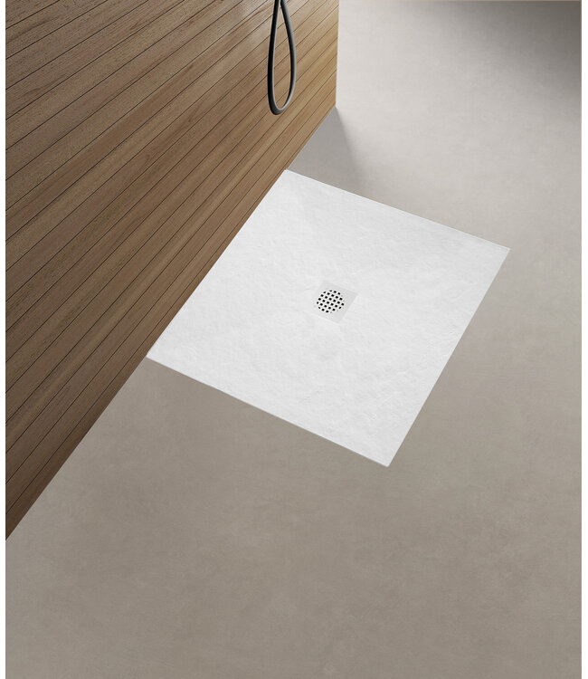 Douchebak Composiet Stonea Mat Wit 100x100cm Antislip & Inkortbaar