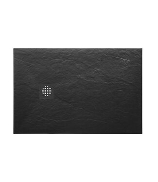 Wiesbaden Douchebak Composiet Stonea Mat Zwart 100x120cm Antislip & Inkortbaar