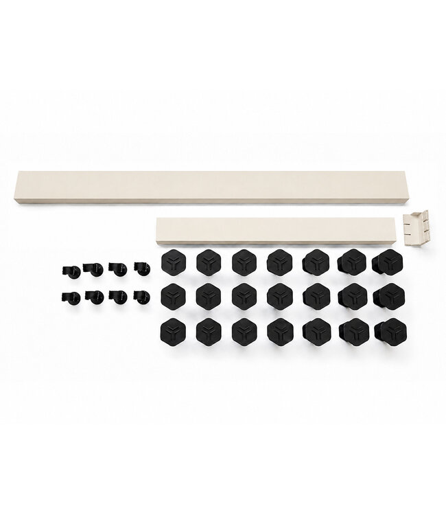 Voorzetpaneel 12cm Wiesbaden Stonea Beige 80-90 x 150-180 cm Inclusief Potenset