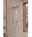 UniMatch Pluuto Hoofddouche 2-standen Geborsteld Staal 32cm - Inbouw wandmontage