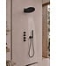 UniMatch Pluuto Hoofddouche 2-standen Mat Zwart 32cm - Inbouw wandmontage