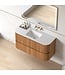 Badkamermeubel Eleonora 120 cm Acacia | Enkele Wastafel Solid Surface