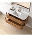 Badkamermeubel Eleonora 120 cm Acacia | Enkele Wastafel Solid Surface