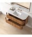 Badkamermeubel Eleonora 120 cm Acacia | Enkele Wastafel Solid Surface