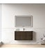 Badkamermeubel Eleonora 120 cm Dark Walnoot | Enkele Wastafel Solid Surface