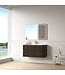 Badkamermeubel Eleonora 120 cm Dark Walnoot | Enkele Wastafel Solid Surface