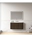 Badkamermeubel Eleonora 120 cm Dark Walnoot | Enkele Wastafel Solid Surface