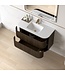 Badkamermeubel Eleonora 100 cm Dark Walnoot | Keramische Wastafel
