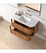 Badkamermeubel Eleonora 100 cm Acacia | Incl. Solid Surface Wastafel