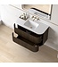 Badkamermeubel Eleonora 100 cm Dark Walnut | Incl. Solid Surface Wastafel