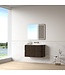 Badkamermeubel Eleonora 100 cm Dark Walnut | Incl. Solid Surface Wastafel