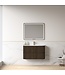 Badkamermeubel Eleonora 100 cm Dark Walnut | Incl. Solid Surface Wastafel