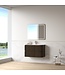 Badkamermeubel Eleonora 100 cm Dark Walnut | Incl. Solid Surface Wastafel