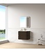 Badkamermeubel Eleonora 80 cm Dark Walnut | Incl. Solid Surface Wastafel