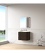 Badkamermeubel Eleonora 80 cm Dark Walnut | Incl. Solid Surface Wastafel