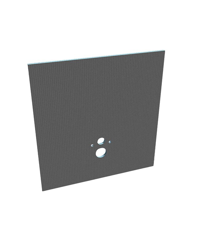 Bouw- en isolatieplaat voor hangtoilet Voorgeboord | Waterdicht & Betegelbaar - XPS 120x130x2cm