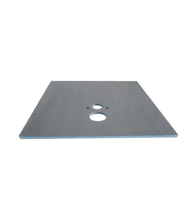 Bouw- en isolatieplaat voor hangtoilet Voorgeboord | Waterdicht & Betegelbaar - XPS 120x130x2cm