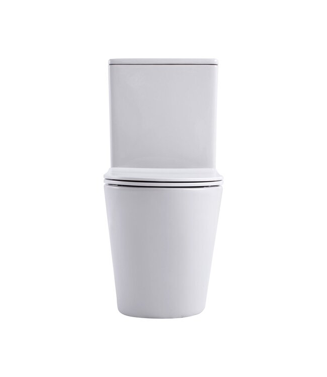 Staand toilet Duoblok Compleet - Back-to-Wall - Glanzend Wit - Randloos - OA&PK
