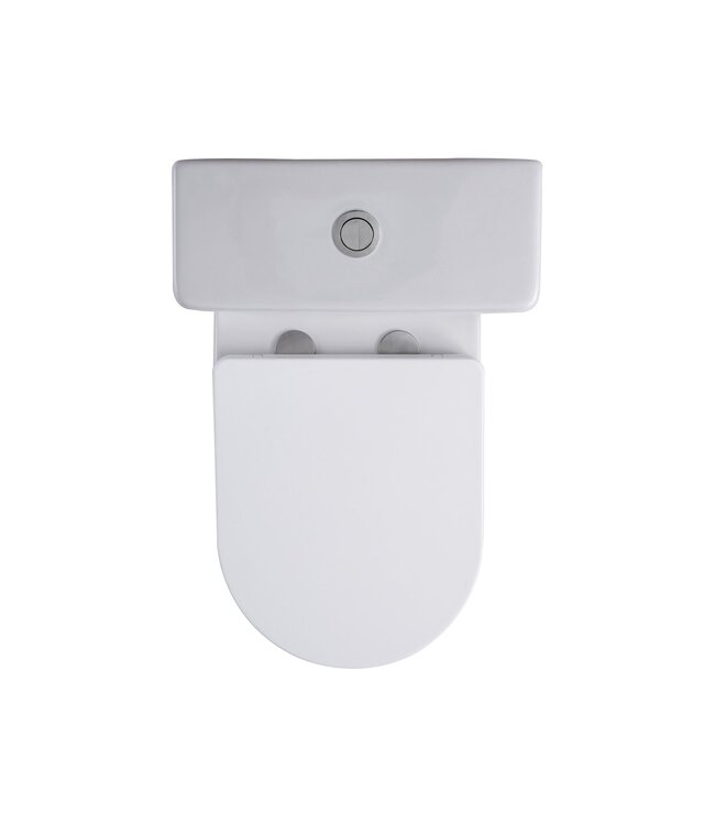 Staand toilet Duoblok Compleet - Back-to-Wall - Glanzend Wit - Randloos - OA&PK