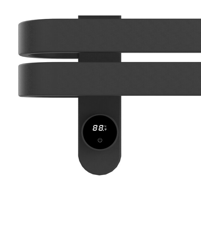 Elektrische Handdoekradiator Mat Zwart 90x50cm 225W - Smart WiFi