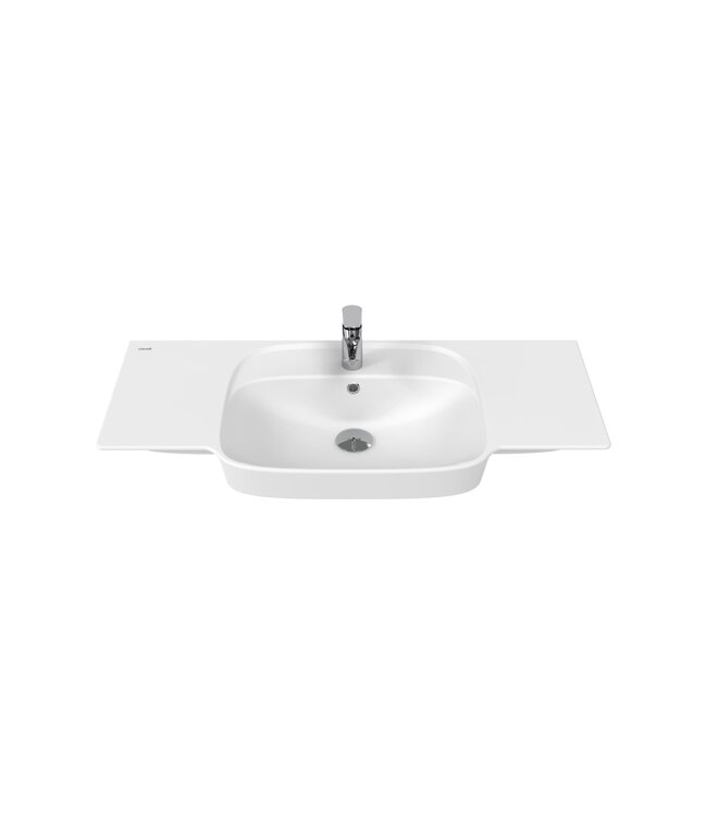Kaya Wastafelmeubel 100cm met Frame & Witte Wastafel
