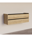 Wastafelonderkast Trendline Basic 140 cm Natural Oak | 2 Softclose lades