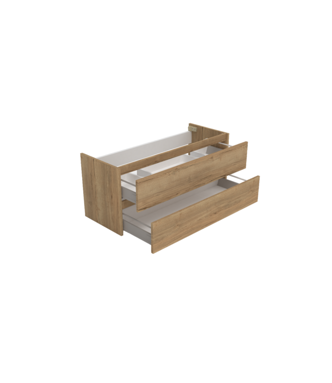 Wastafelonderkast Trendline Basic 140 cm Natural Oak | 2 Softclose lades