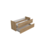 Wastafelonderkast Trendline Basic 140 cm Natural Oak | 2 Softclose lades