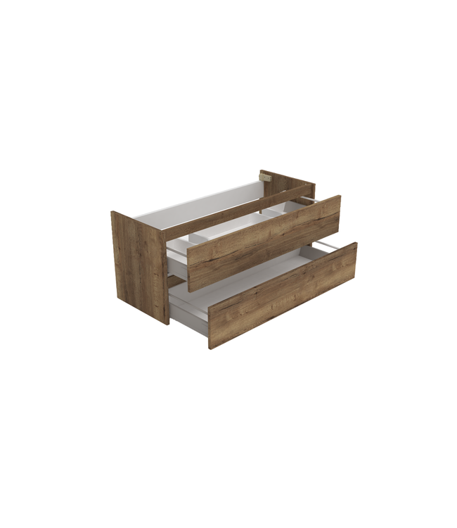 Wastafelonderkast Trendline Basic 140 cm Tabak Oak | 2 Softclose lades