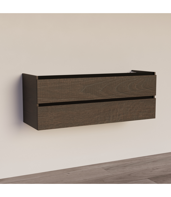 Wastafelonderkast Trendline Basic 140 cm Brown Oak | 2 Softclose lades