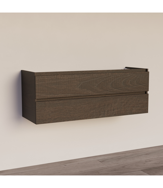 SANI-SUPPLY Wastafelonderkast Trendline Basic 140 cm Brown Oak | 2 Softclose lades