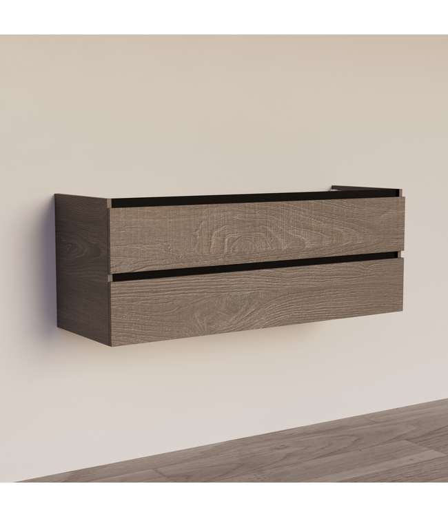 Wastafelonderkast Trendline Basic 140 cm Silver Oak | 2 Softclose lades