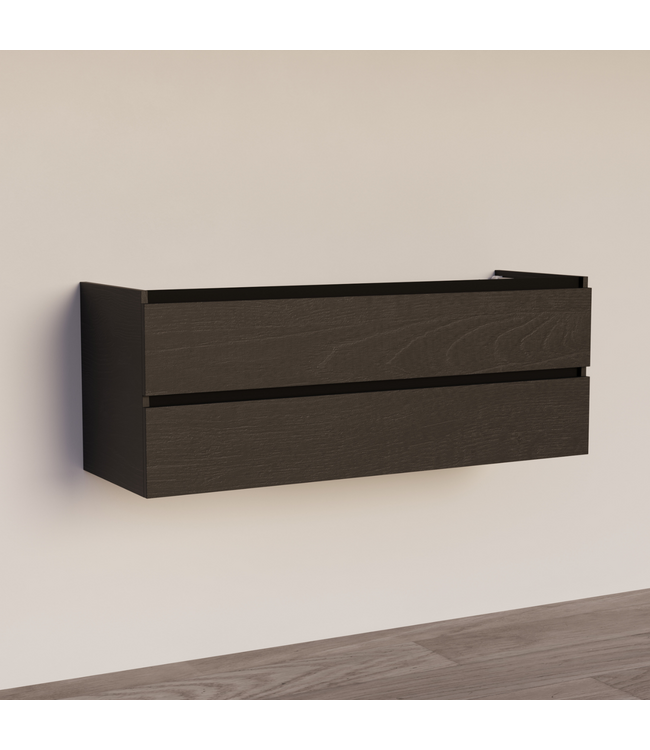 Wastafelonderkast Trendline Basic 140 cm Black Oak | 2 Softclose lades