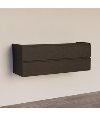 SANI-SUPPLY Wastafelonderkast Trendline Basic 140 cm Black Oak | 2 Softclose lades