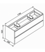 Wastafelonderkast Trendline Basic 120 cm Glans Wit | 2 Softclose lades