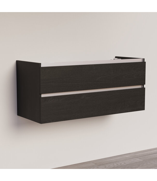 Wastafelonderkast Trendline Basic 120 cm Black Oak | 2 Softclose lades