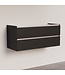 Wastafelonderkast Trendline Basic 120 cm Black Oak | 2 Softclose lades