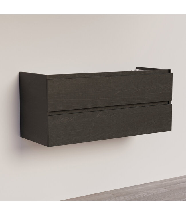 Wastafelonderkast Trendline Basic 120 cm Black Oak | 2 Softclose lades