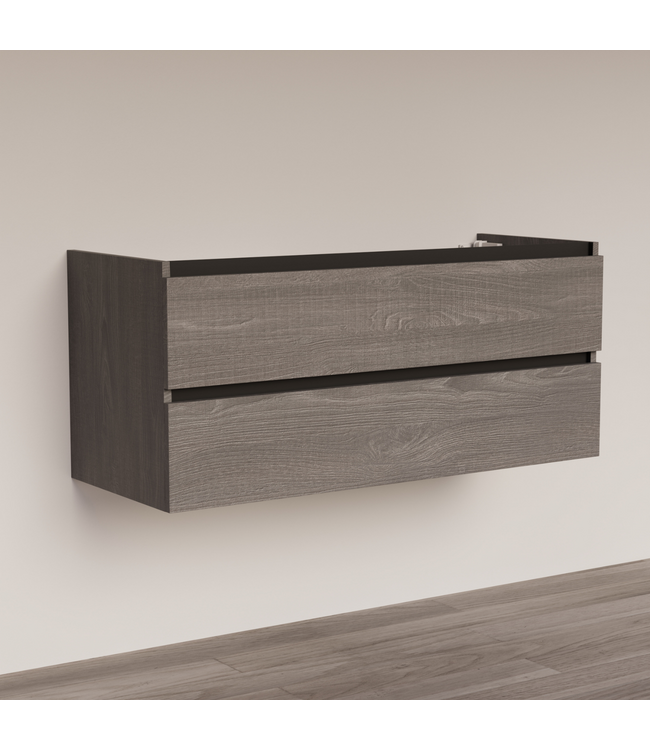 Wastafelonderkast Trendline Basic 120 cm Silver Oak | 2 Softclose lades