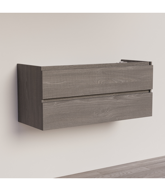 SANI-SUPPLY Wastafelonderkast Trendline Basic 120 cm Silver Oak | 2 Softclose lades