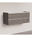 Wastafelonderkast Trendline Basic 120 cm Silver Oak | 2 Softclose lades
