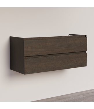 SANI-SUPPLY Wastafelonderkast Trendline Basic 120 cm Brown Oak | 2 Softclose lades