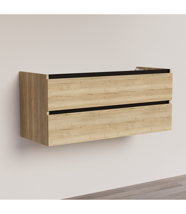 Wastafelonderkast Trendline Natural Oak 120x47x52cm softclose lades