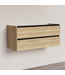 Wastafelonderkast Trendline Natural Oak 120x47x52cm softclose lades
