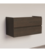 Wastafelonderkast Trendline Basic 100 cm Brown Oak | 2 Softclose lades
