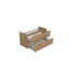 Wastafelonderkast Trendline Basic 100 cm Brown Oak | 2 Softclose lades