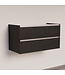 Wastafelonderkast Trendline Basic 100 cm Black Oak | 2 Softclose lades