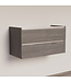 Wastafelonderkast Trendline Basic 100 cm Silver Oak | 2 Softclose lades