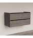 Wastafelonderkast Trendline Basic 100 cm Silver Oak | 2 Softclose lades