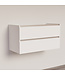 Wastafelonderkast Trendline Basic 100 cm Glans Wit | 2 Softclose lades